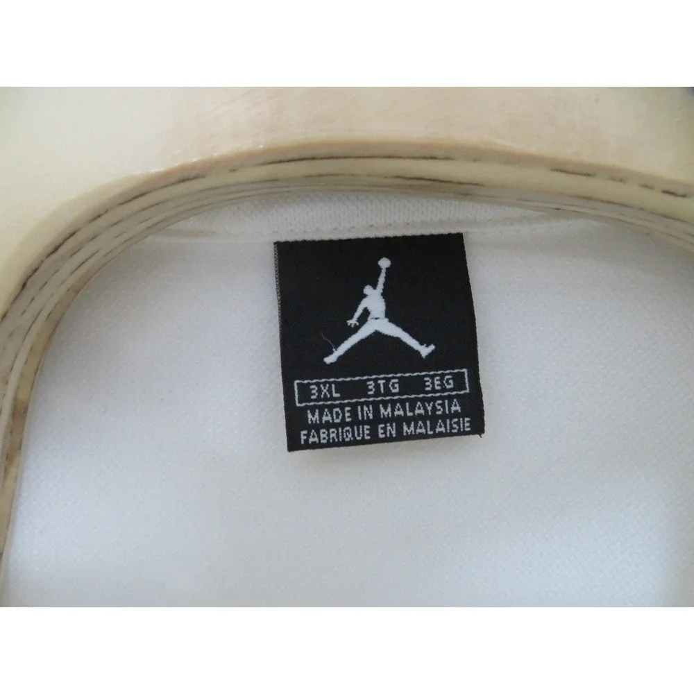 Vtg Air Jordan Flight Track Jacket Mens 3XL White Full Zip Basketball Jumpman